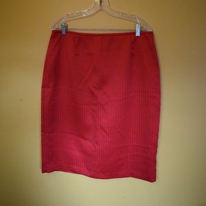 2/$30 isabella red pencil skirt with back zip size 14